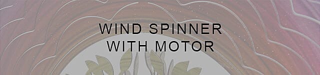 Multi Color Stainless Steel Wind Spinner with Motor Banner