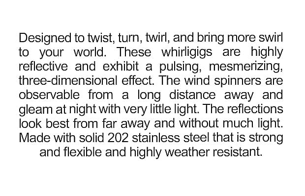 Multi Color Stainless Steel Wind Spinner with Motor Banner