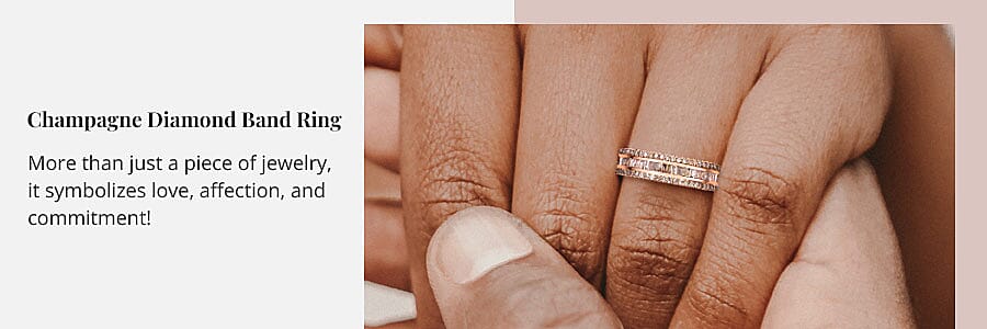 Champagne Diamond Band Ring Banner