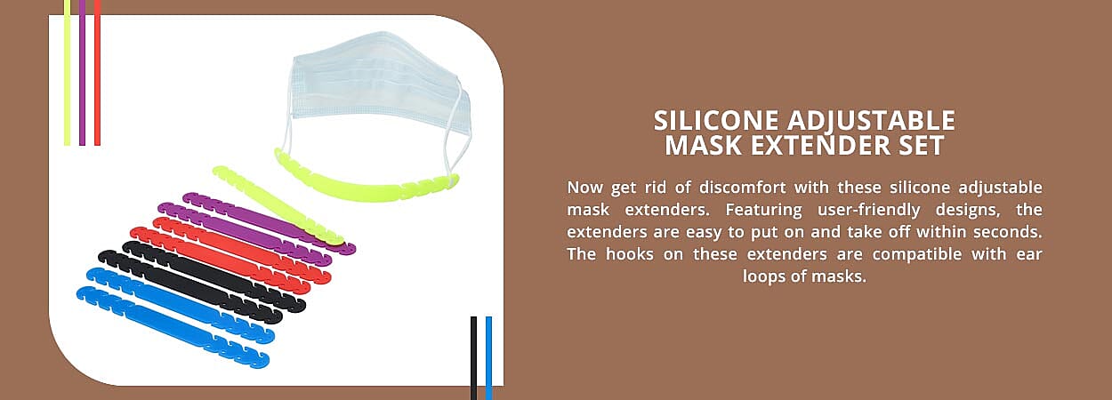 Silicone Adjustable Mask Extender Set Banner
