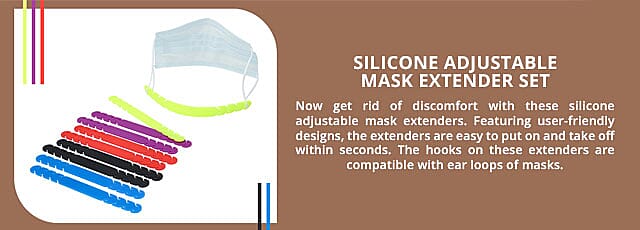 Silicone Adjustable Mask Extender Set Banner