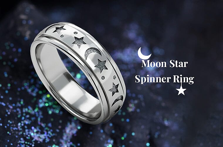Moon Star Spinner Ring Banner