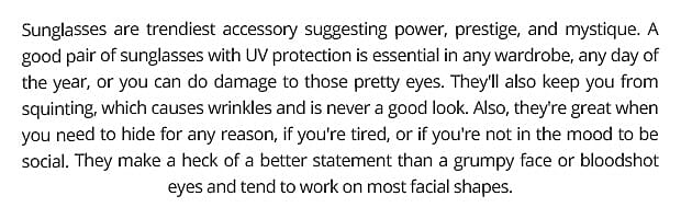 Nicole Miller Sunglasses Banner