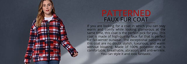 Patterned Faux Fur Coat Banner