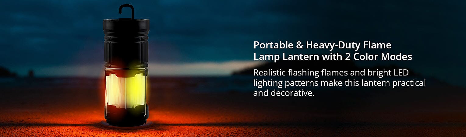 Flame Lamp Lantern Banner