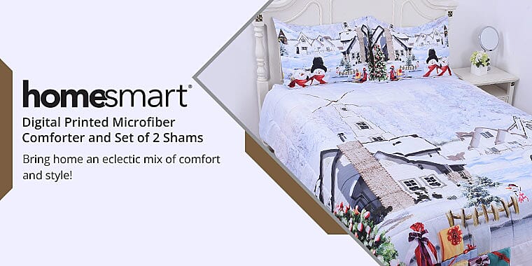 HOMESMART Digital Printed Microfiber Comforter Banner