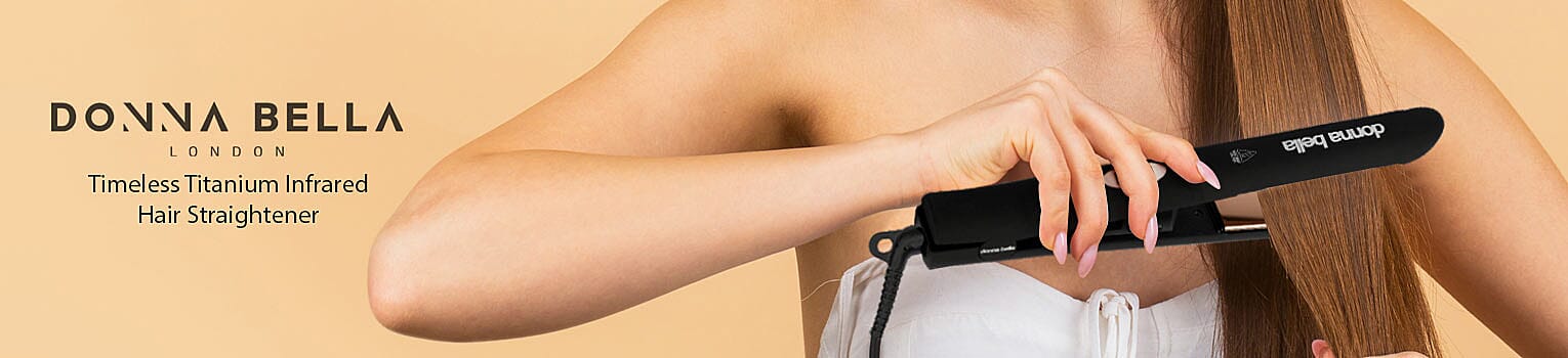 Donna Bella Timeless Titanium Infrared Hair Straightener Banner