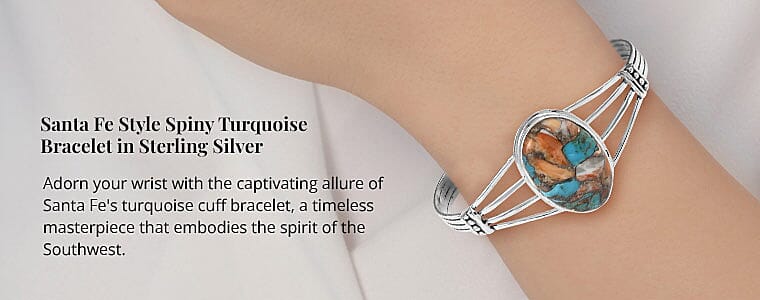 Santa Fe Style Spiny Turquoise Bracelet Banner