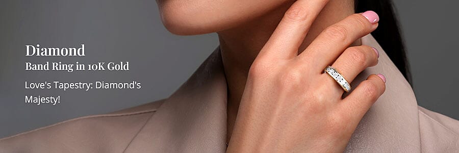 Diamond Band Ring in 10K Gold Banner