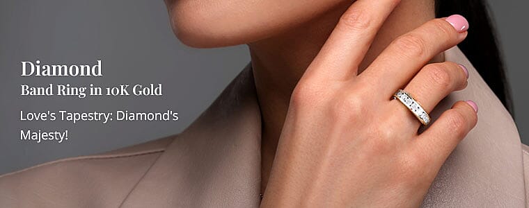 Diamond Band Ring in 10K Gold Banner