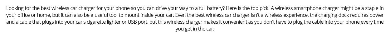 Wireless Car Smartphone Charger Banner