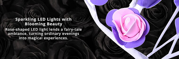 Sparkling LED Lights with Blooming Beauty Banner