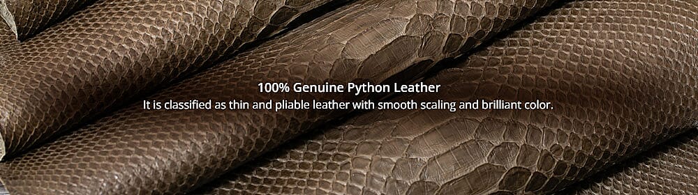 100% Genuine Python Leather Banner