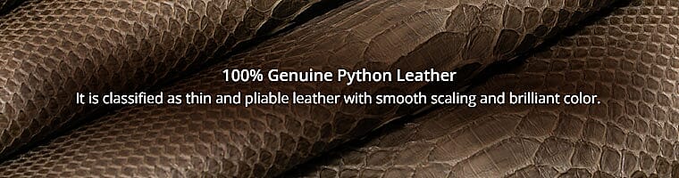 100% Genuine Python Leather Banner