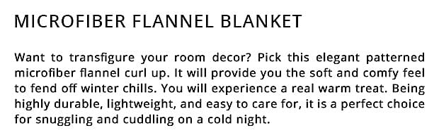 Microfiber Flannel Blanket Banner