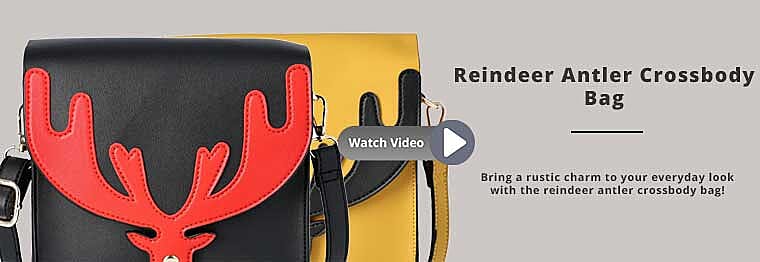 Reindeer Antler Crossbody Bag    Banner