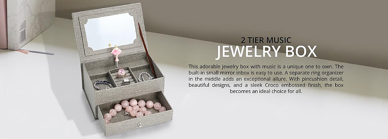 2 Tier Music Jewelry Box Banner