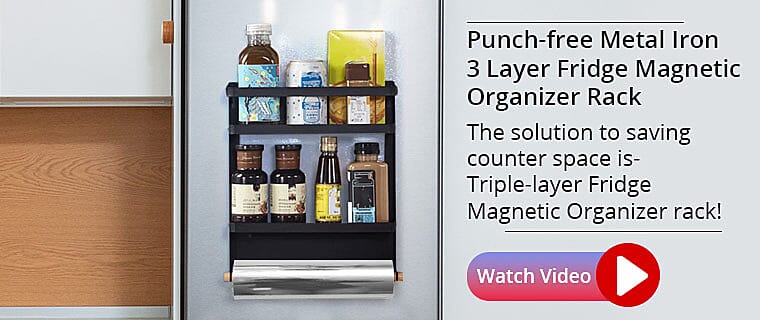 Fridge Magnetic Organizer Rack Banner