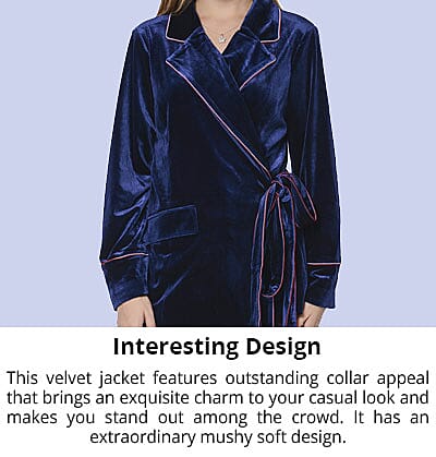 Velvet Robe Style Jacket