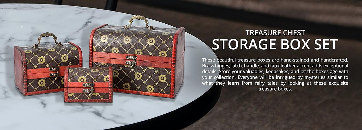 Treasure Chest Storage Box Set Banner