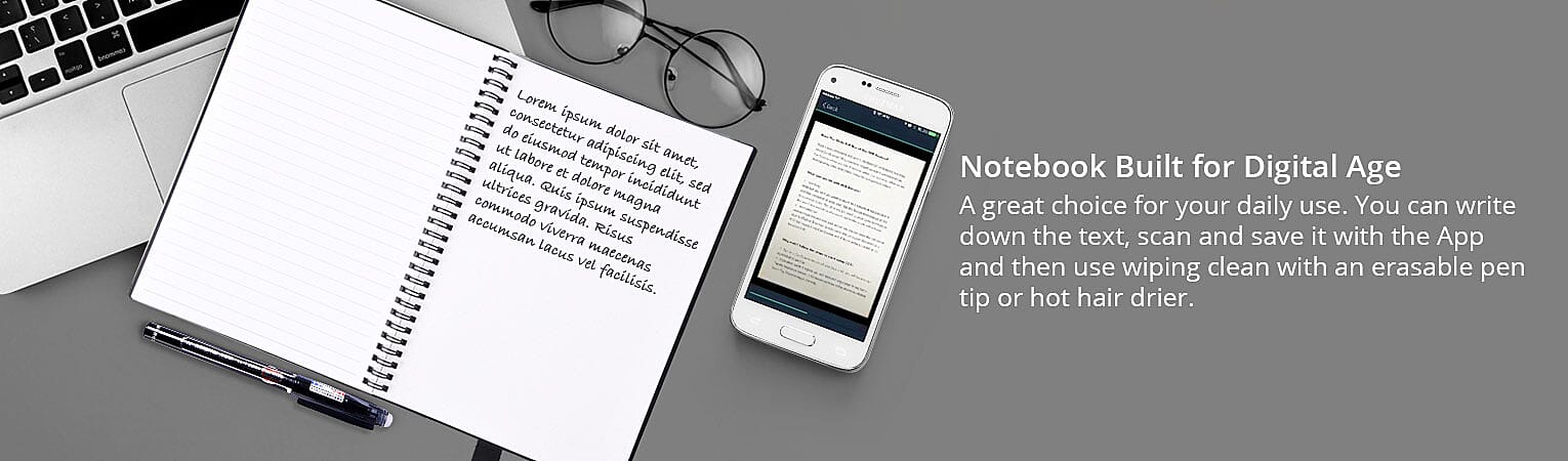 Notebook Built for Digital Age Banner