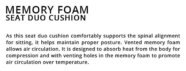 Memory Foam Seat Duo Cushion Banner