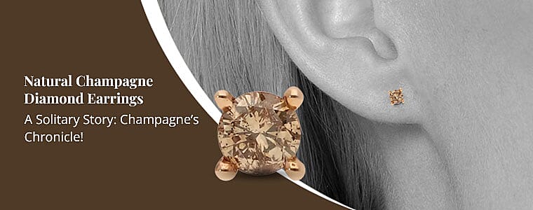 Natural Champagne Diamond Earrings Banner