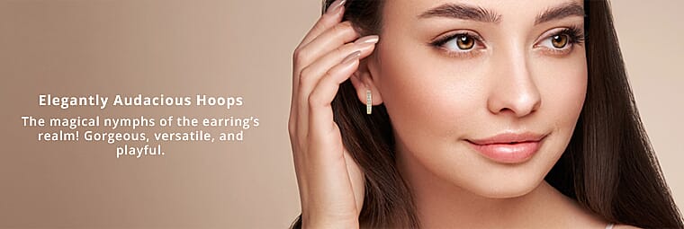 Moissanite Hoop Earrings  Banner