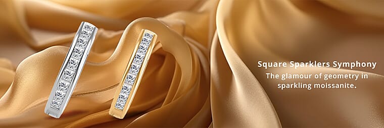 Moissanite Hoop Earrings  Banner