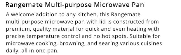 Buy Rangemate Multipurpose Microwave Cooking Pan With Lid - Green (530 ml)  at ShopLC.