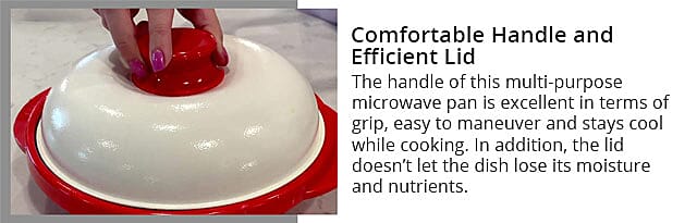 Comfortable Handle and Efficient Lid