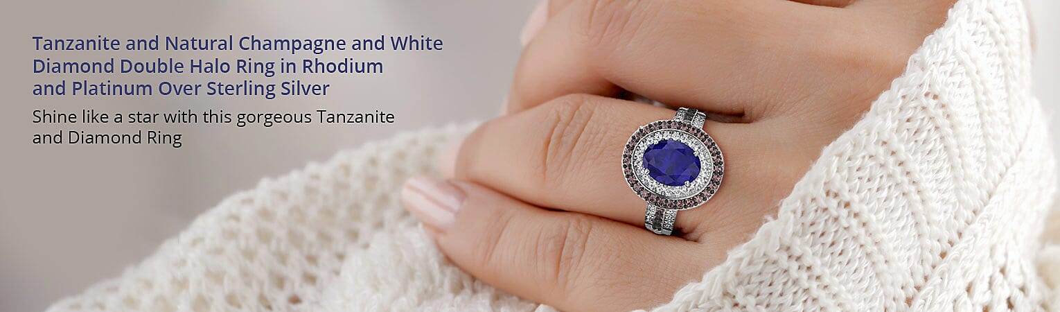 Tanzanite and Natural Champagne Ring Banner