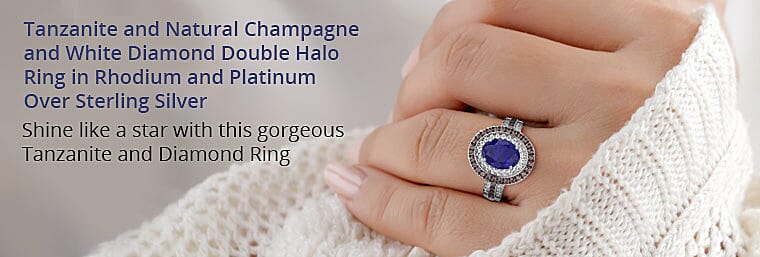 Tanzanite and Natural Champagne Ring Banner