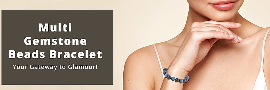 Multi Gemstone Beads Bracelet  Banner
