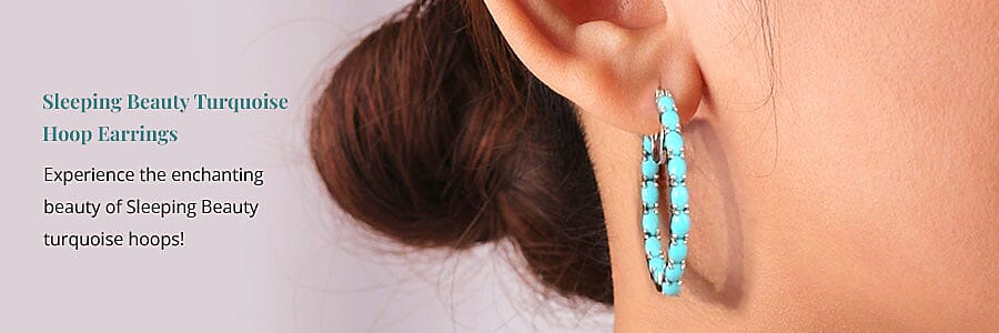 Sleeping Beauty Turquoise Hoop Earrings Banner