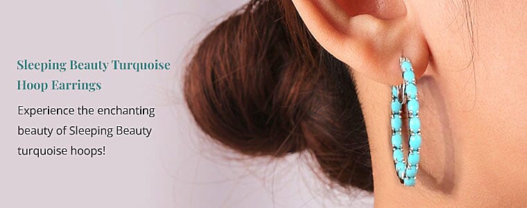Sleeping Beauty Turquoise Hoop Earrings Banner