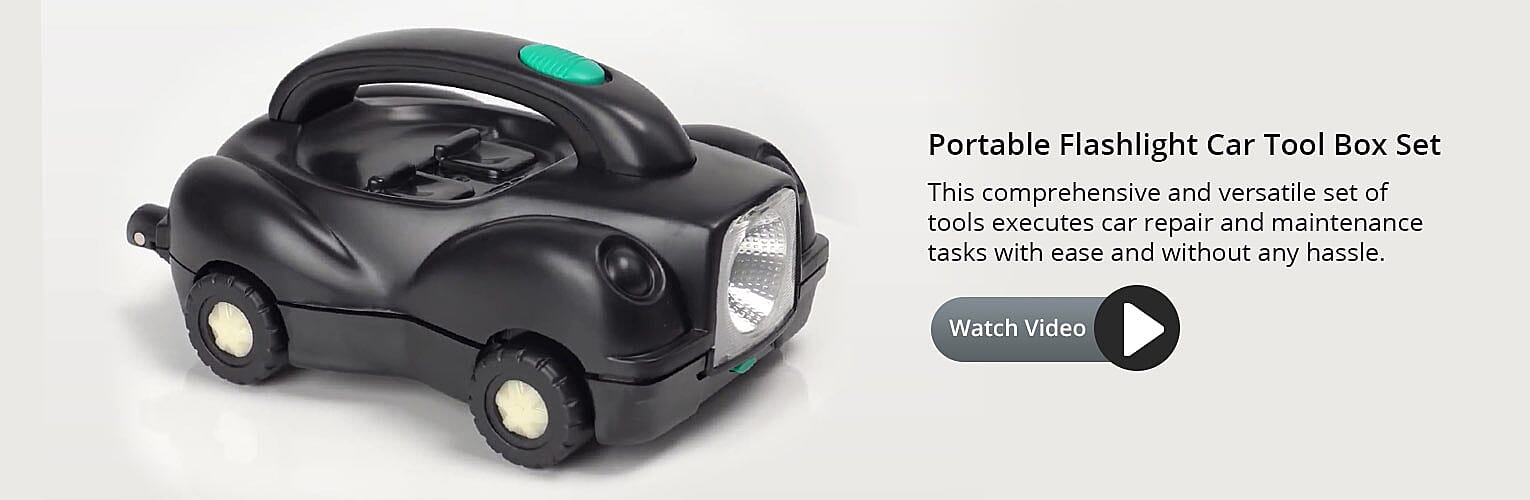 Portable Flashlight Car Tool Box Set Banner