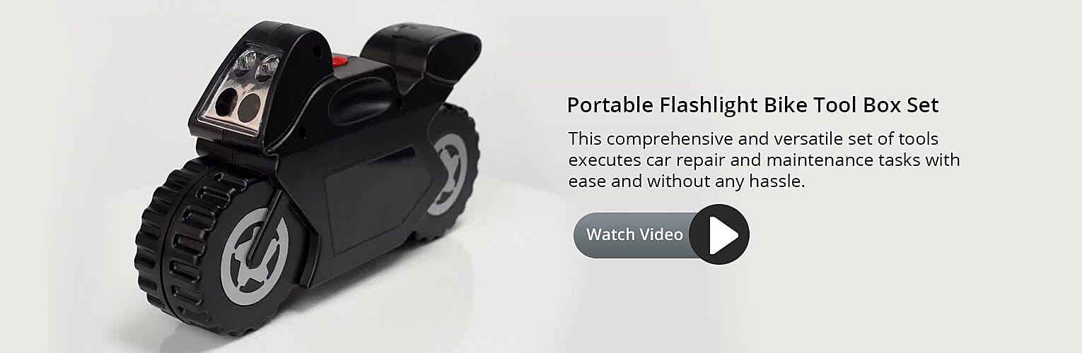 Portable Flashlight Car Tool Box Set Banner