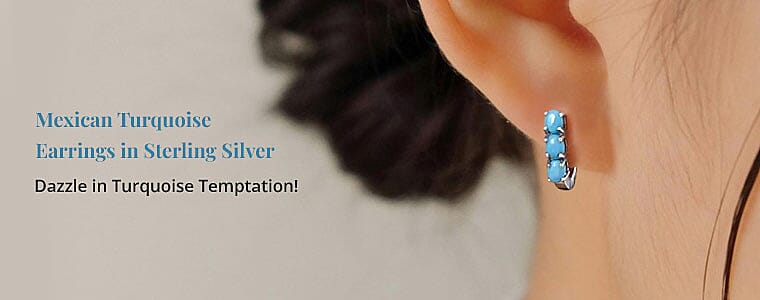 Mexican Turquoise Earrings in Sterling Silver Banner