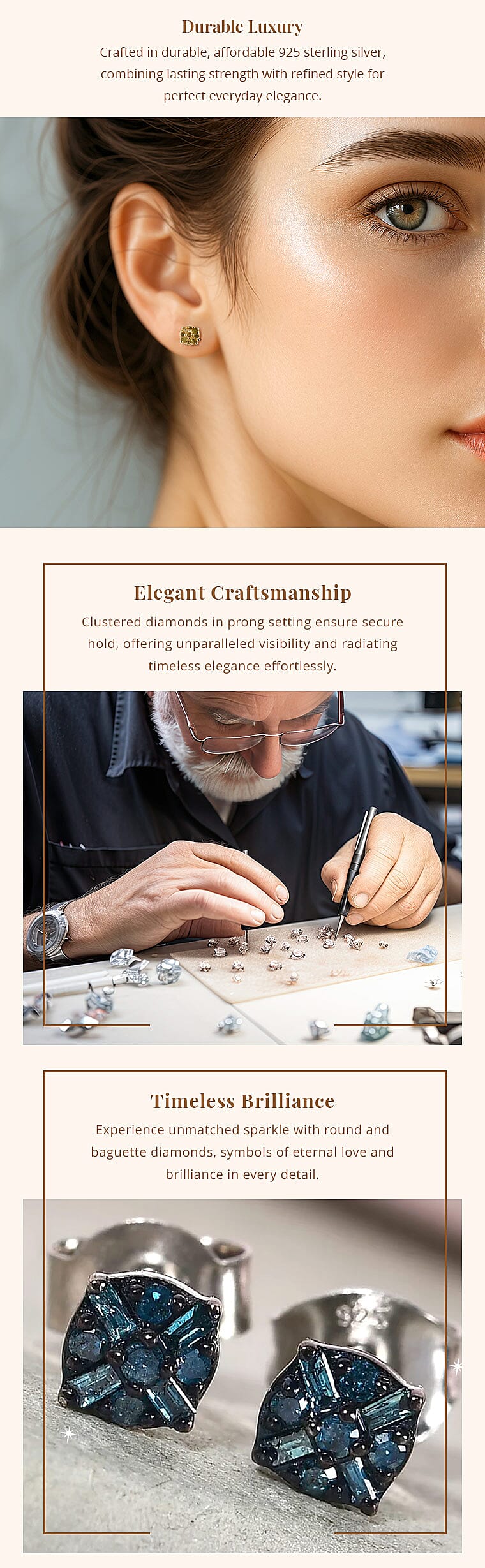 Yellow Diamond 0.15 ctw Stud Earrings in Platinum Over Sterling Silver Banner