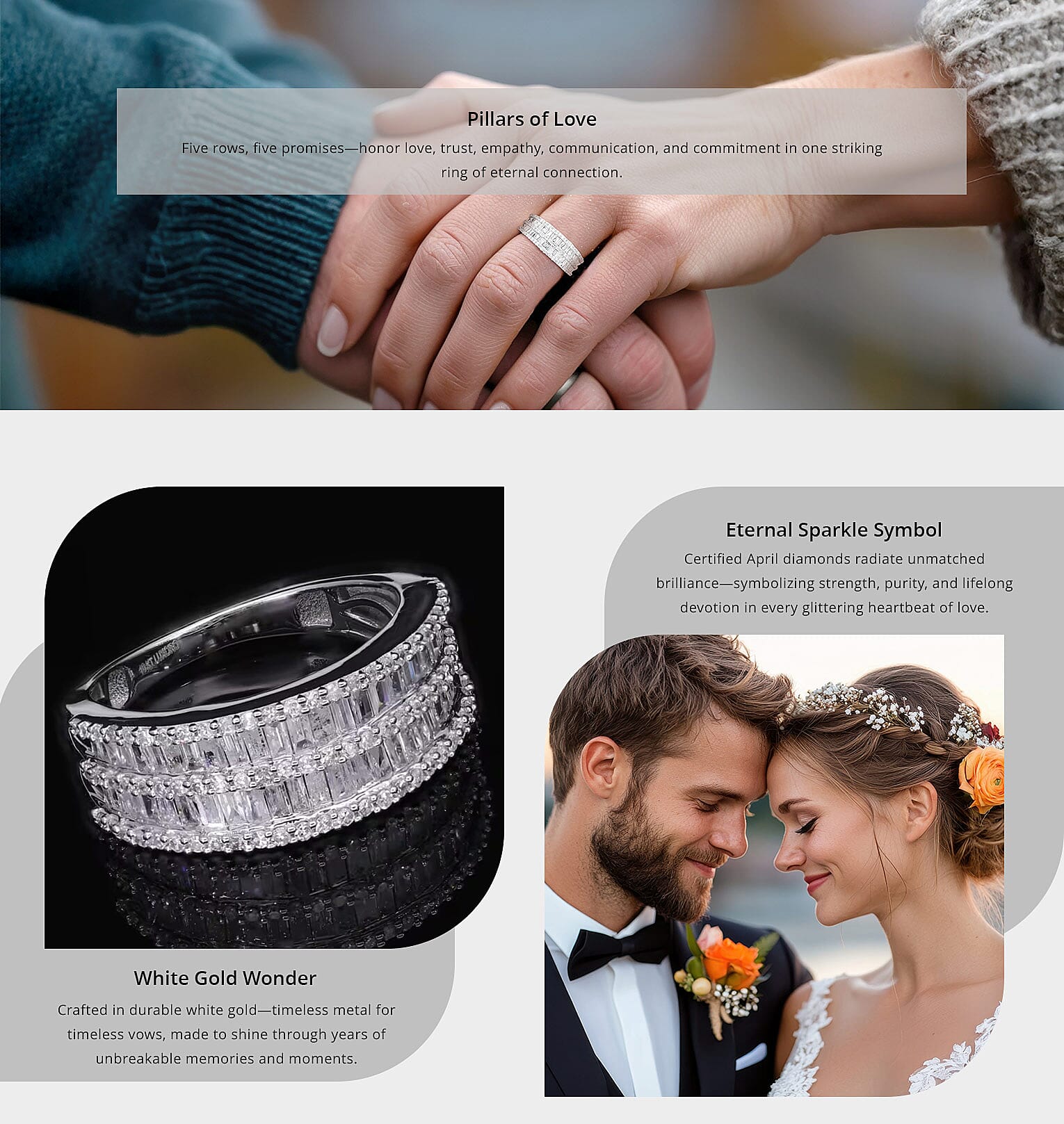 SGL Certified G-H I3 Diamond 1.00 ctw Ring in 10K White Gold Banner