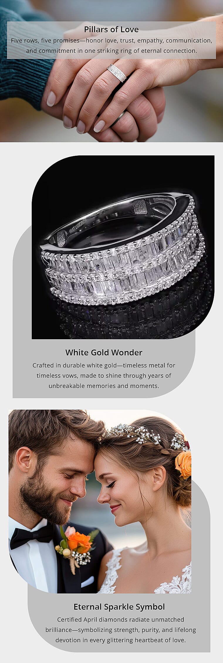 SGL Certified G-H I3 Diamond 1.00 ctw Ring in 10K White Gold Banner