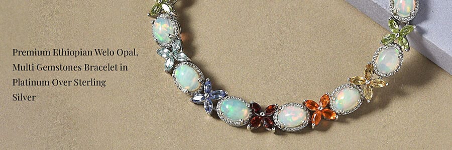 Ethiopian Welo Opal, Multi Gemstones Bracelet Banner