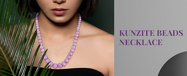 Kunzite Beads Necklace Banner