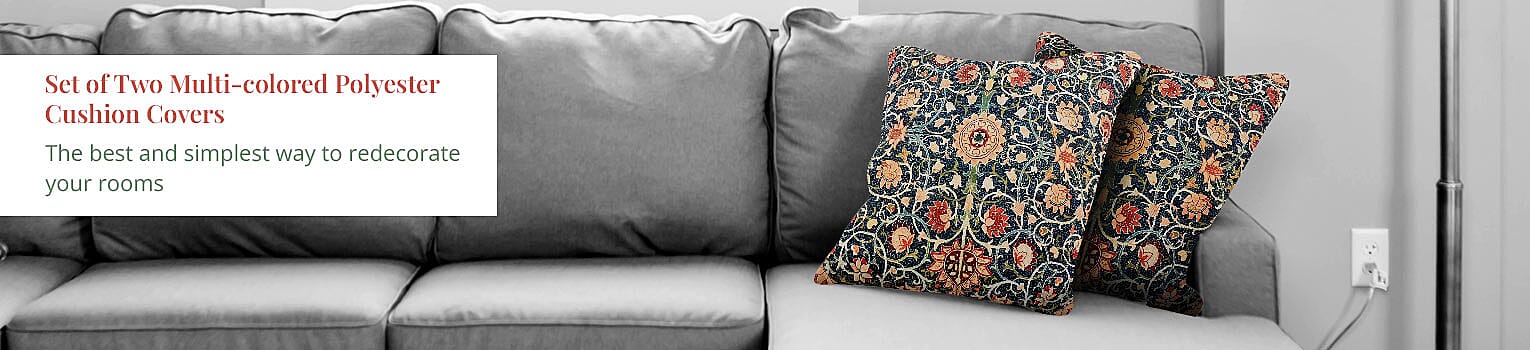 Polyester Cushion Covers Banner