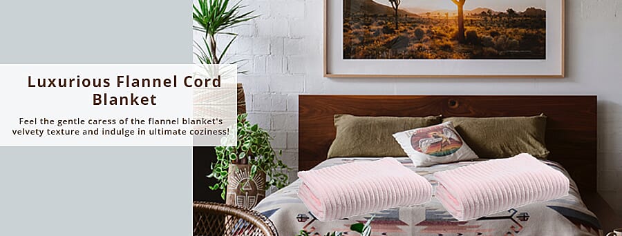 Luxurious Flannel Cord Blanket  Banner