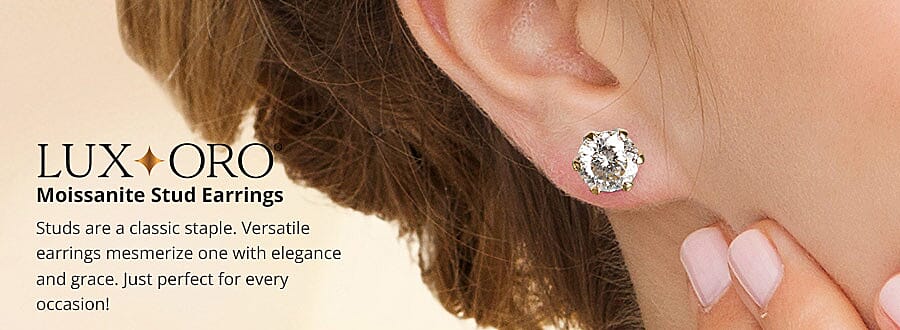 Moissanite Stud Earrings Banner