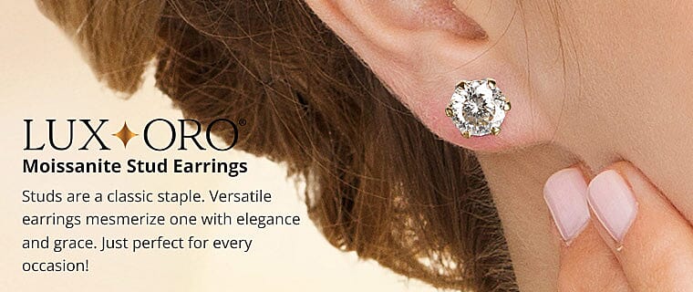 Moissanite Stud Earrings Banner