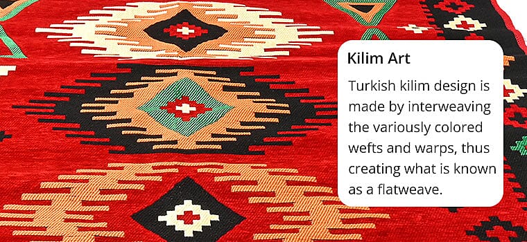 Abstract Pattern Handwoven Rug Banner