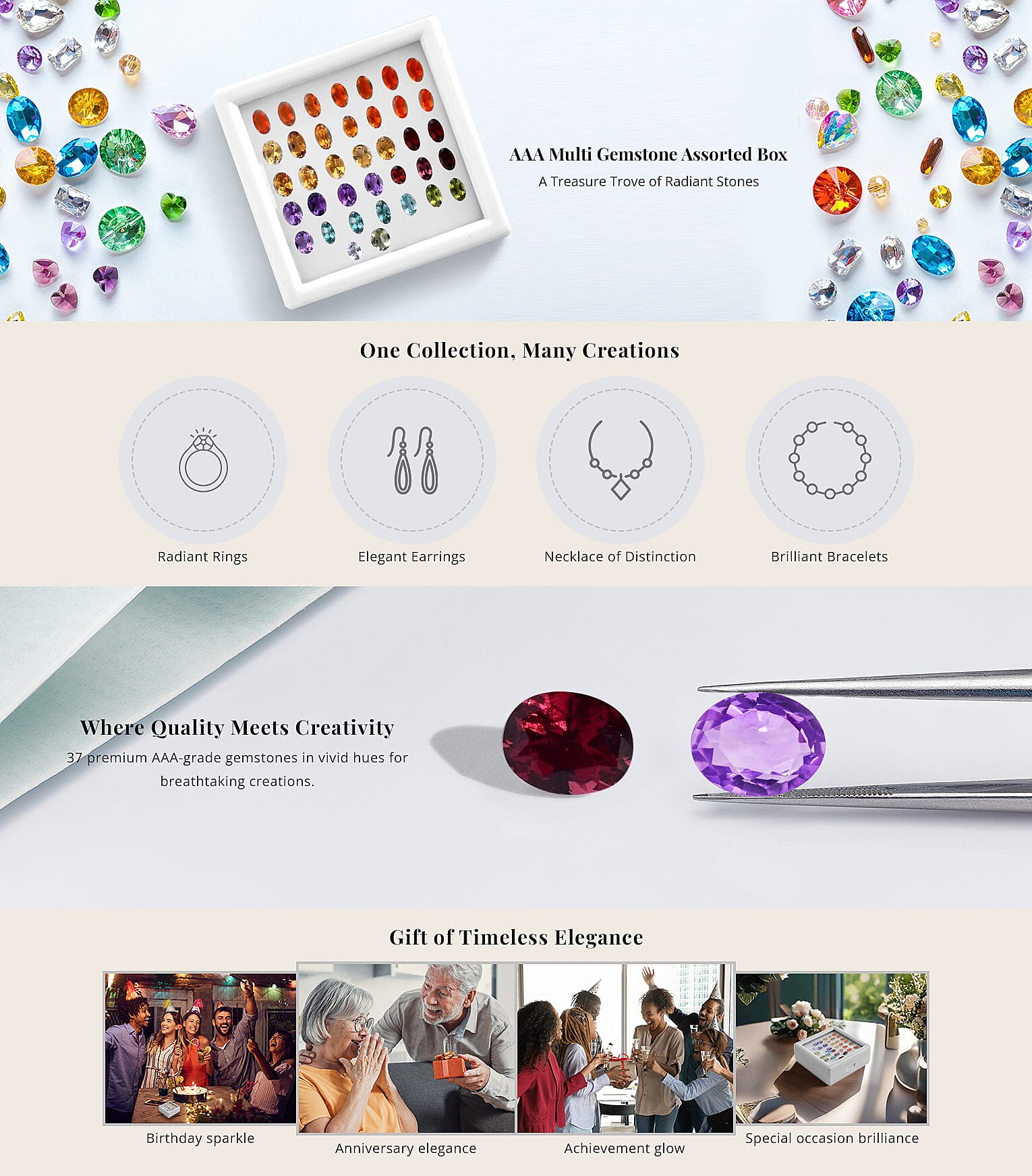 AAA Multi Gemstone Assorted Box Banner